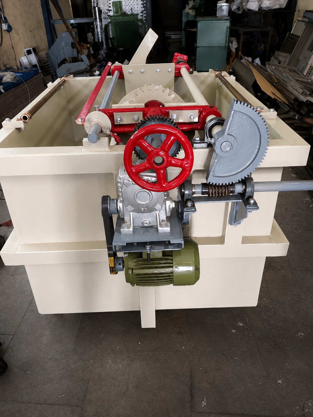 Industrial electroplating barrel machine for small parts finishing applications