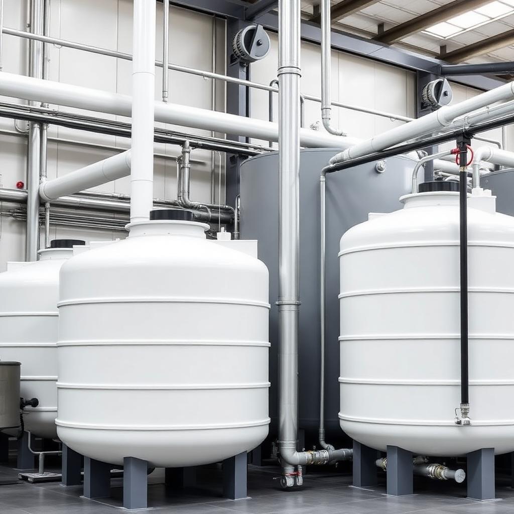 Polypropylene tanks for corrosive chemicals and electroplating plants